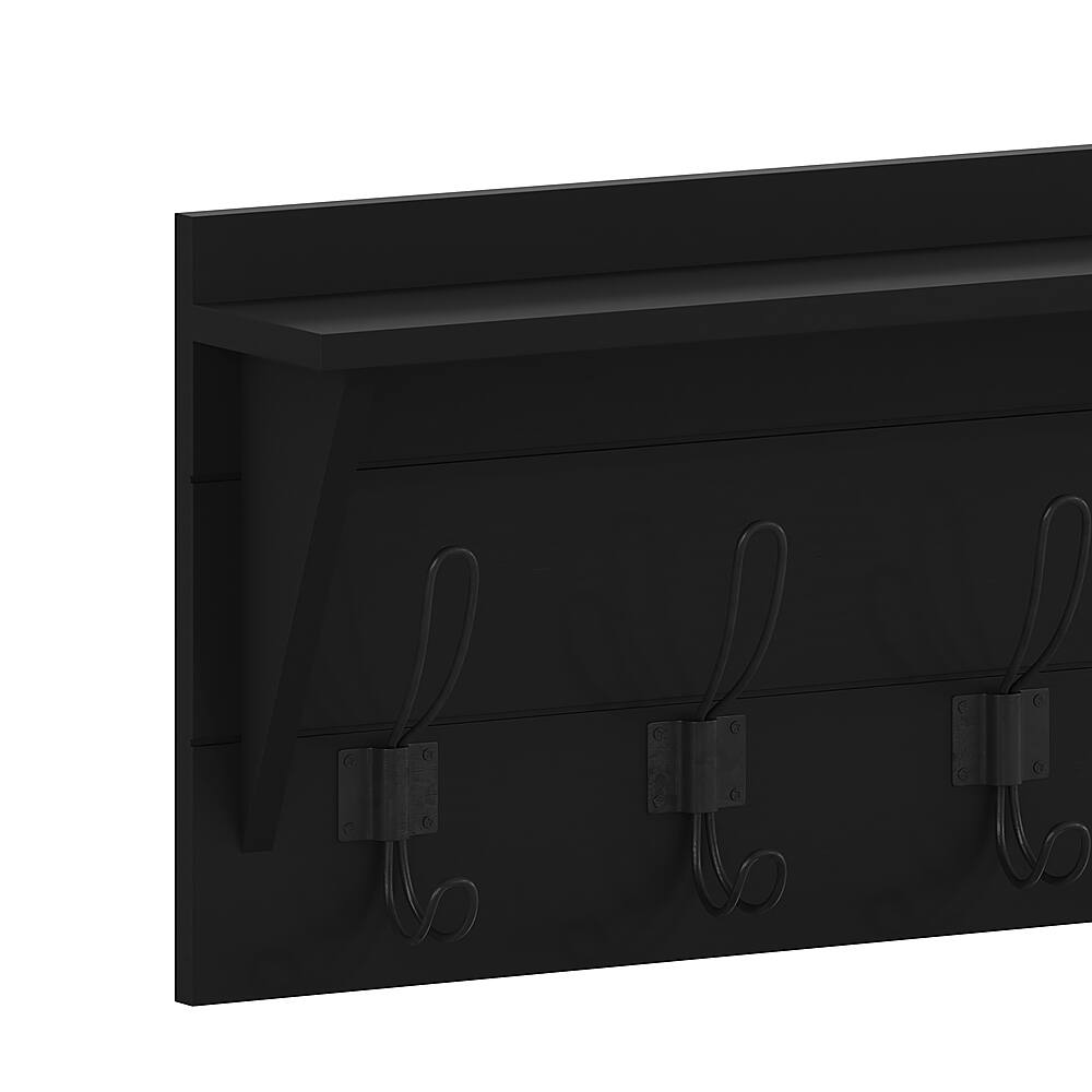Alt View 18. Alamont Home - Daly 24"W x 4.33"D x 10"H Coat Rack - Black.