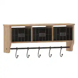 Alamont Home - Daly 23.5"W x 5.5"D x 9.25"H Coat Rack - Rustic Brown