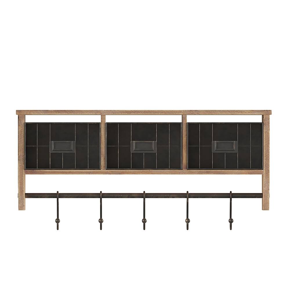 Alt View 12. Alamont Home - Daly 23.5"W x 5.5"D x 9.25"H Coat Rack - Rustic Brown.