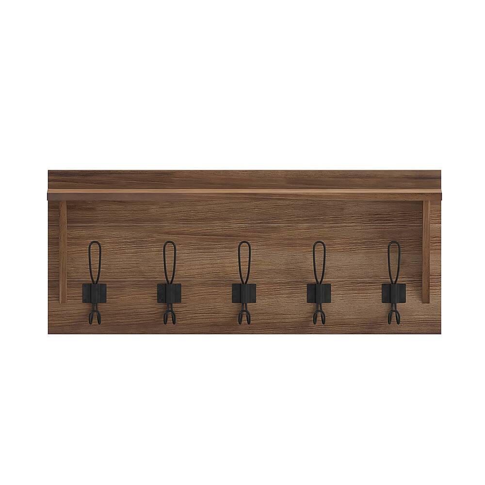 Alt View 12. Alamont Home - Daly 24"W x 4.33"D x 10"H Coat Rack - Weathered Brown.