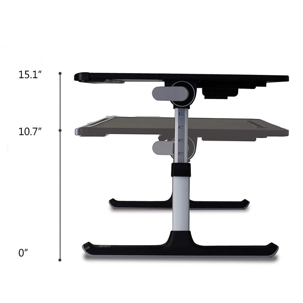 Alt View 13. Aluratek - Adjustable non-slip Laptop Stand/Table with Drawer and Tablet Holder.