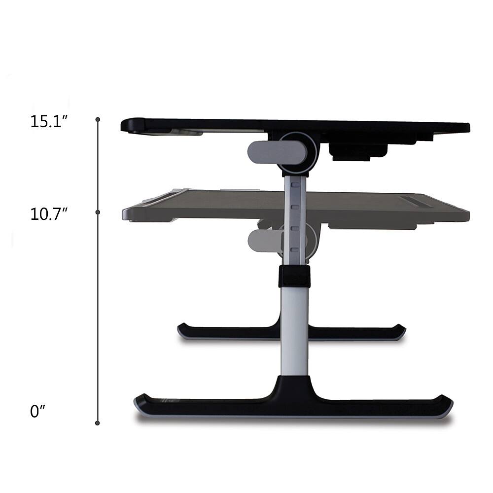 Alt View 13. Aluratek - Adjustable non-slip Laptop Stand/Table with Drawer and Tablet Holder.
