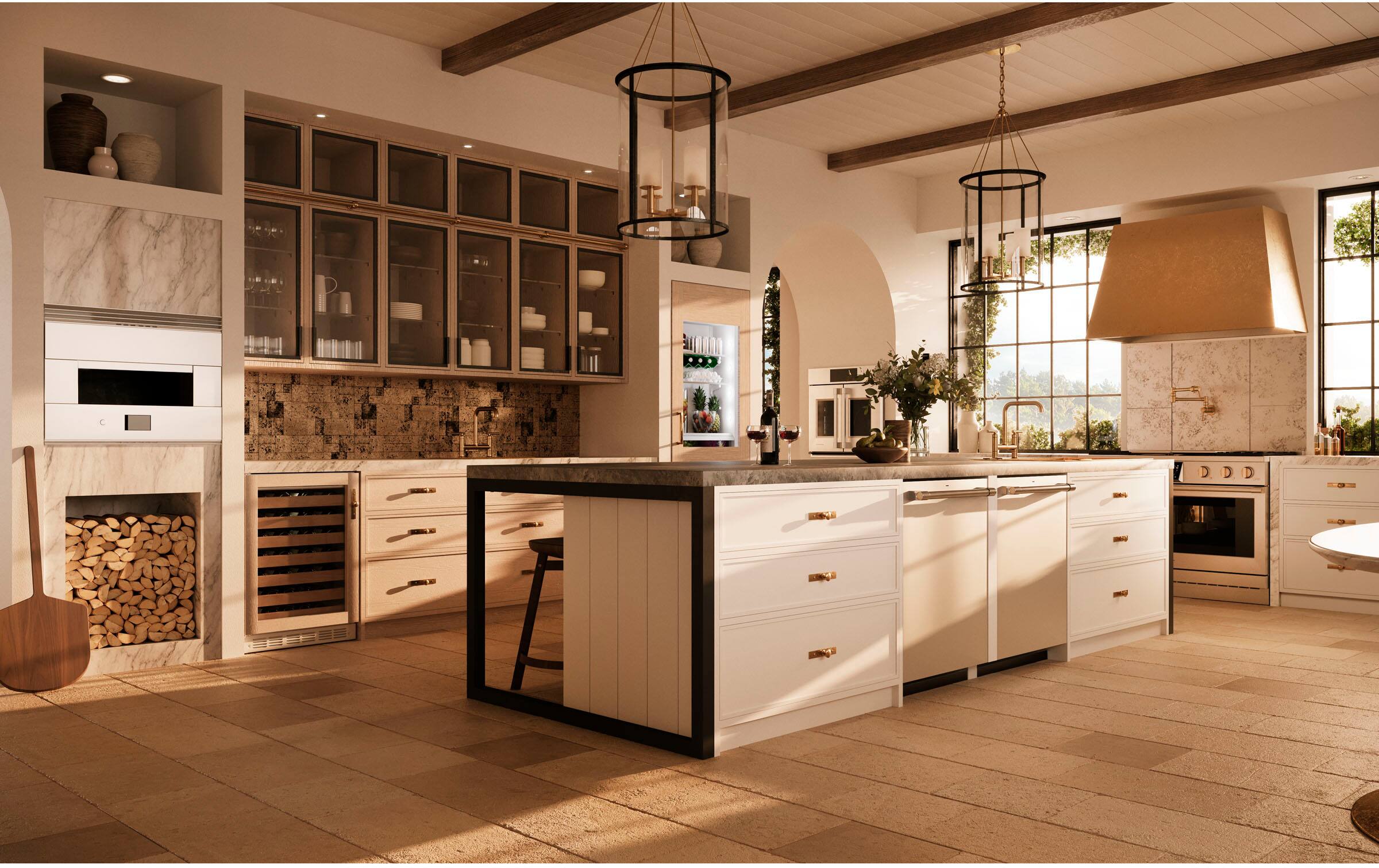 Alt View 12. Monogram - 48" Custom Convertible Range Hood - Custom Panel Ready.