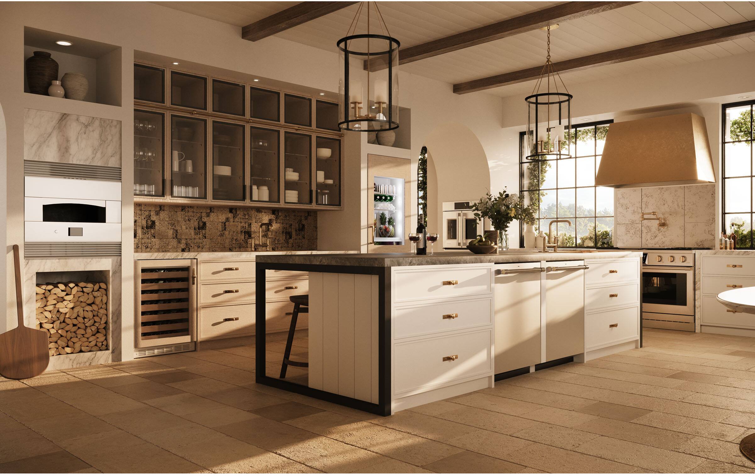 Alt View 16. Monogram - 48" Custom Convertible Range Hood - Custom Panel Ready.