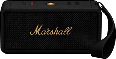 Marshall - MIDDLETON BLUETOOTH PORTABLE SPEAKER - BLACK AND BRASS - Front_Zoom