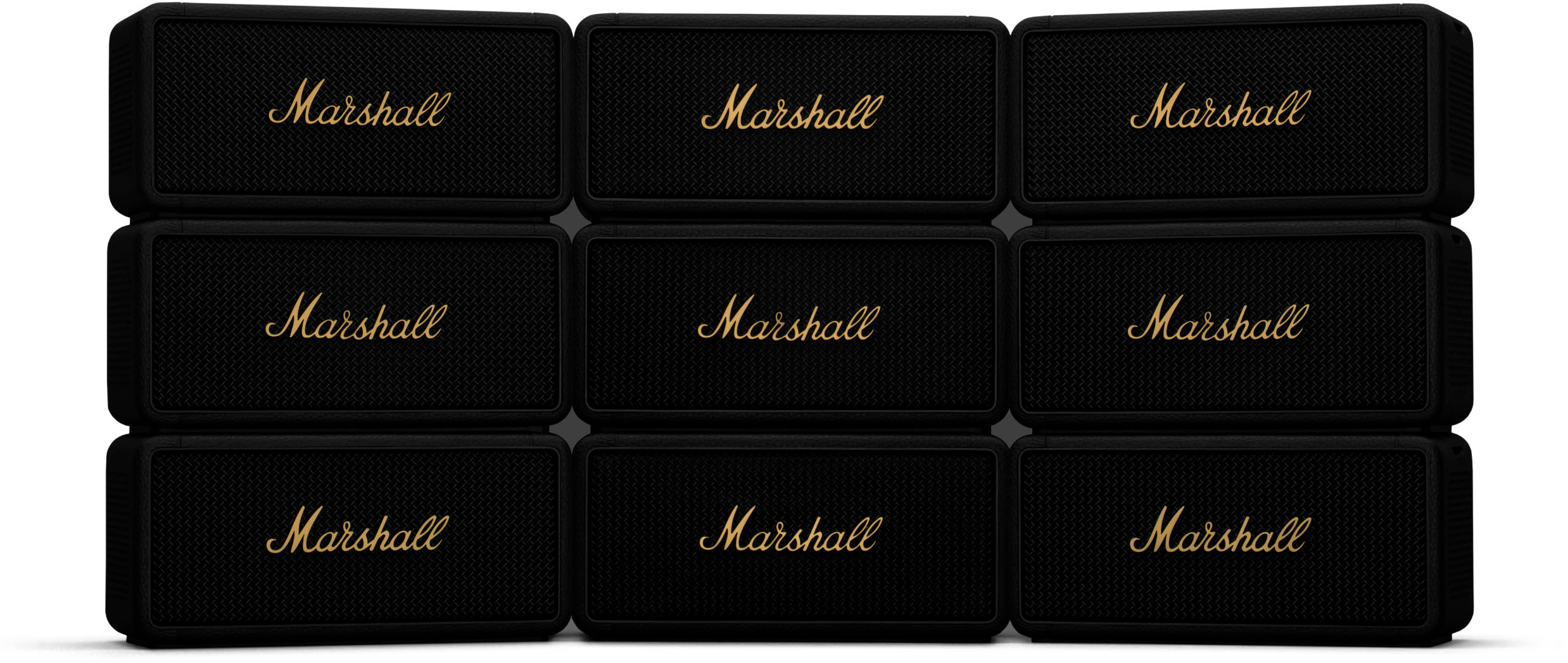 Marshall Middleton Portable Bluetooth Speaker, Black and Brass