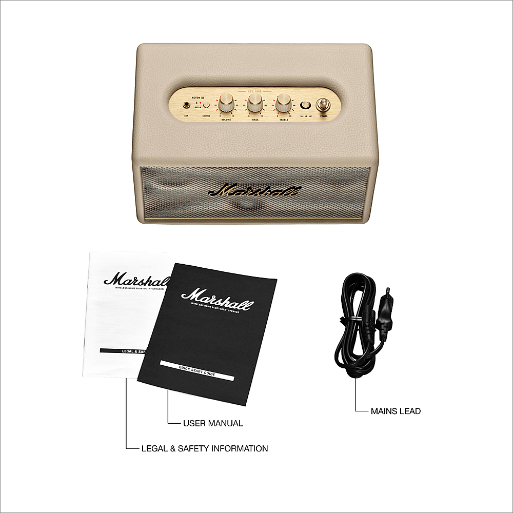 Marshall Acton III Bluetooth Speaker CREAM 100609 - Best Buy