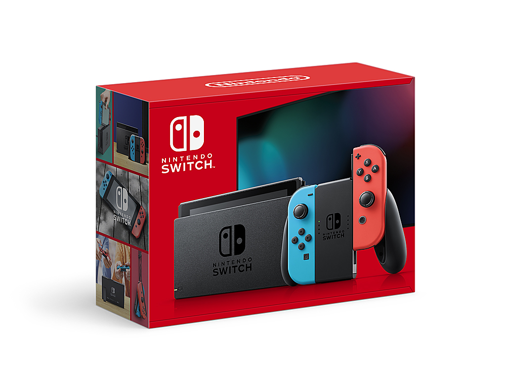 Nintendo Geek Squad Certified Refurbished Switch with Neon Blue 