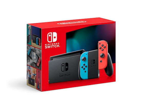 Nintendo Geek Squad Certified Refurbished Switch with Neon Blue