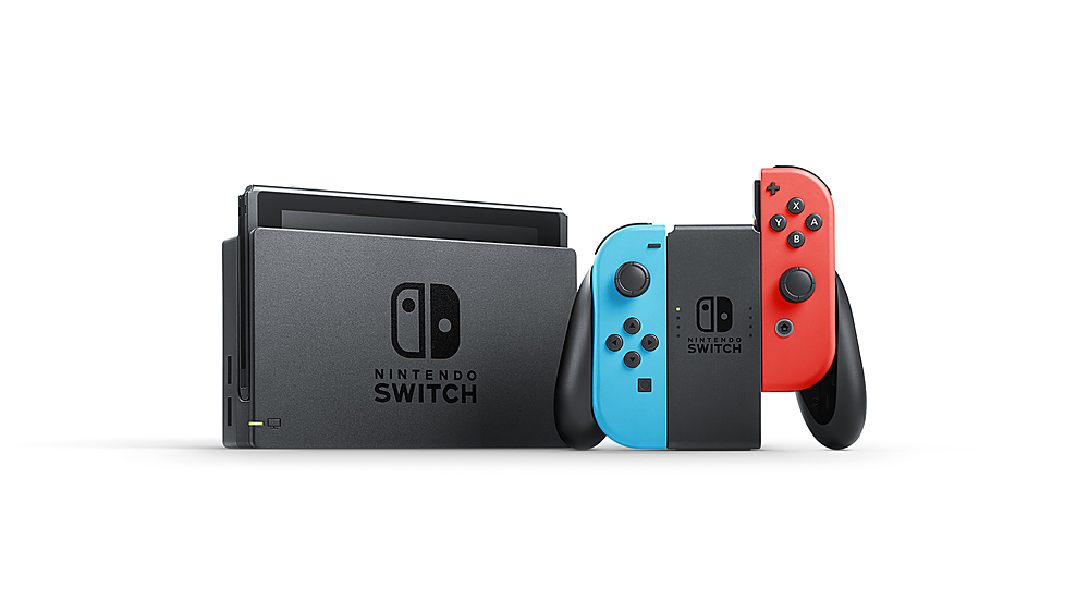 Nintendo Squad Certified Refurbished Switch with Blue and Neon Joy‑Con GSRF HADSKABAH - Best Buy