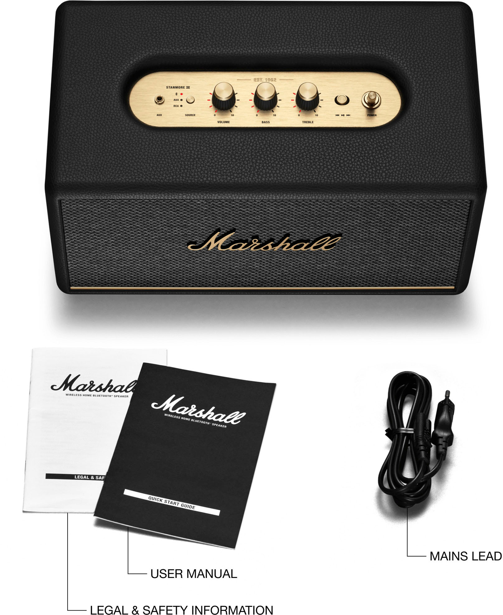Marshall Stanmore III Bluetooth Speaker Black 1006014 - Best Buy