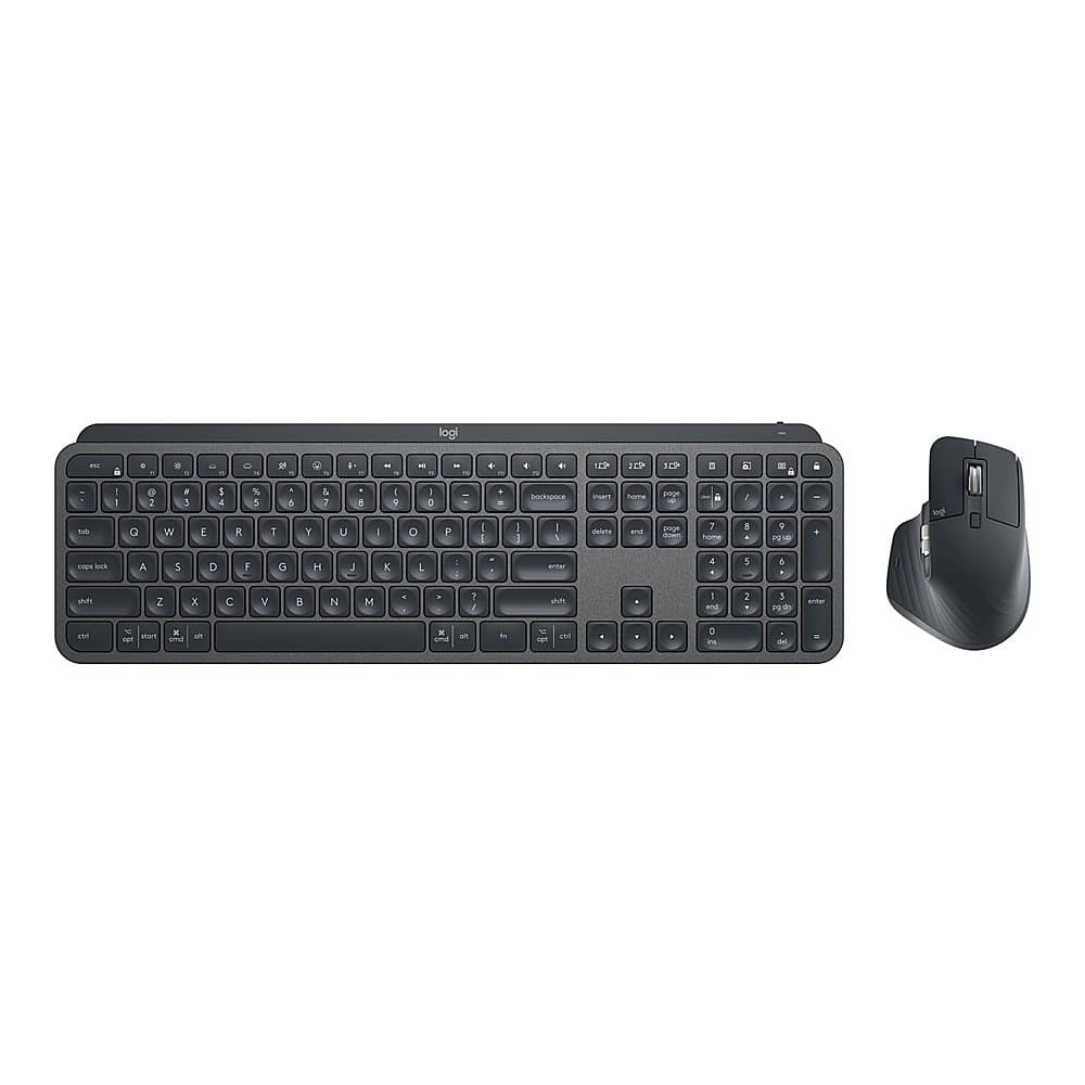 Logitech - MX Keys Combo for Business Full-size Wireless Scissor Keyboard and Mouse Bundle for Windows/Mac/Chrome/Linux - Graphite - Front_Zoom