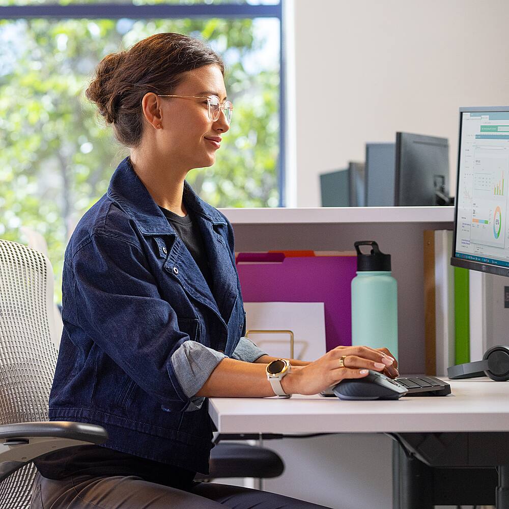 Alt View 13. Logitech - MX Keys Combo for Business Full-size Wireless Keyboard and Mouse Bundle for Windows/Mac/Chrome/Linux - Graphite.