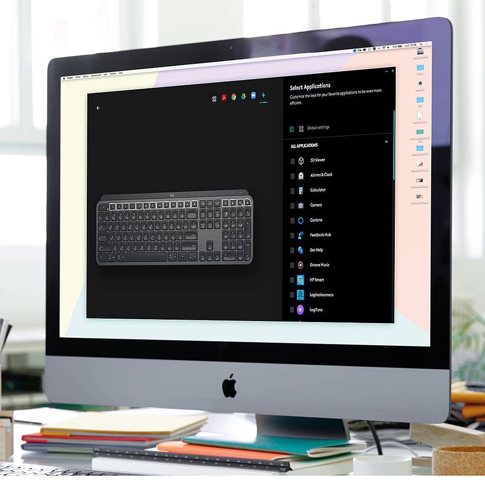 Alt View 17. Logitech - MX Keys Combo for Business Full-size Wireless Keyboard and Mouse Bundle for Windows/Mac/Chrome/Linux - Graphite.