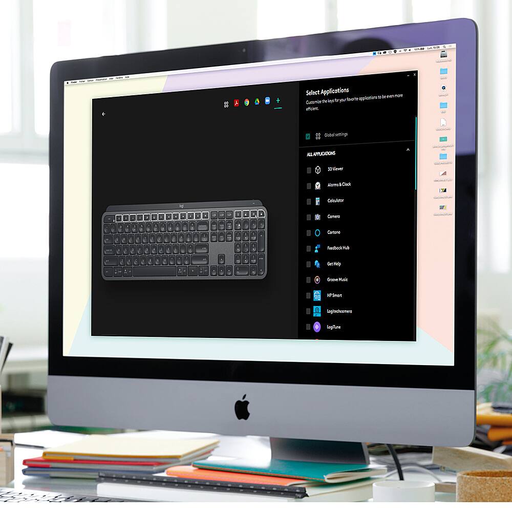 Alt View 17. Logitech - MX Keys Combo for Business Full-size Wireless Keyboard and Mouse Bundle for Windows/Mac/Chrome/Linux - Graphite.