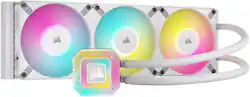 CORSAIR - iCUE H150i ELITE CAPELLIX XT Liquid CPU Cooler with RGB Lighting - White - Front_Zoom