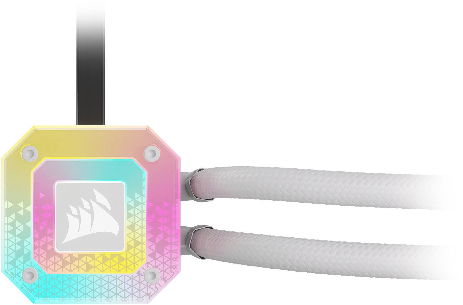 Alt View 16. CORSAIR - iCUE H100i ELITE CAPELLIX XT Liquid CPU Cooler with RGB Lighting - White.