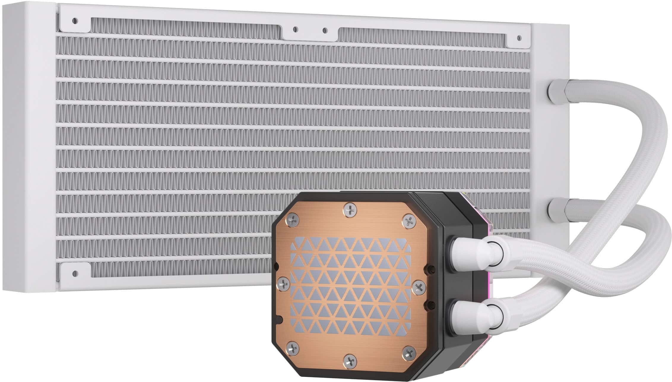 Alt View 17. CORSAIR - iCUE H100i ELITE CAPELLIX XT Liquid CPU Cooler with RGB Lighting - White.