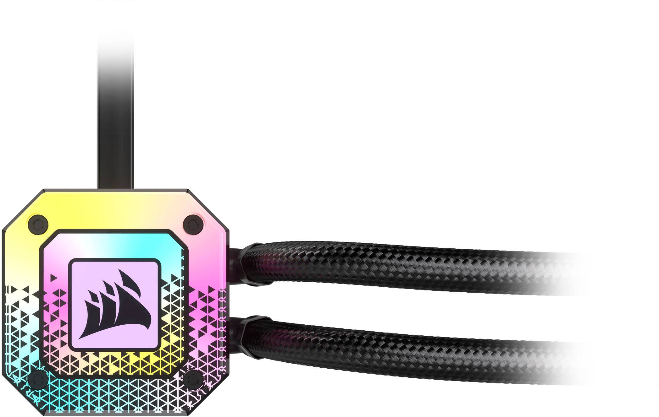 Alt View 16. CORSAIR - iCUE H150i ELITE CAPELLIX XT 120mm Fans + 360mm Radiator Liquid Cooling System with ultra-bright CAPELLIX RGB LEDs - Black.