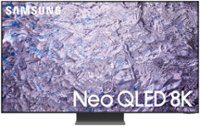 Front. Samsung - 75" Class QN800C Neo QLED 8K Smart Tizen TV - Titan Black.