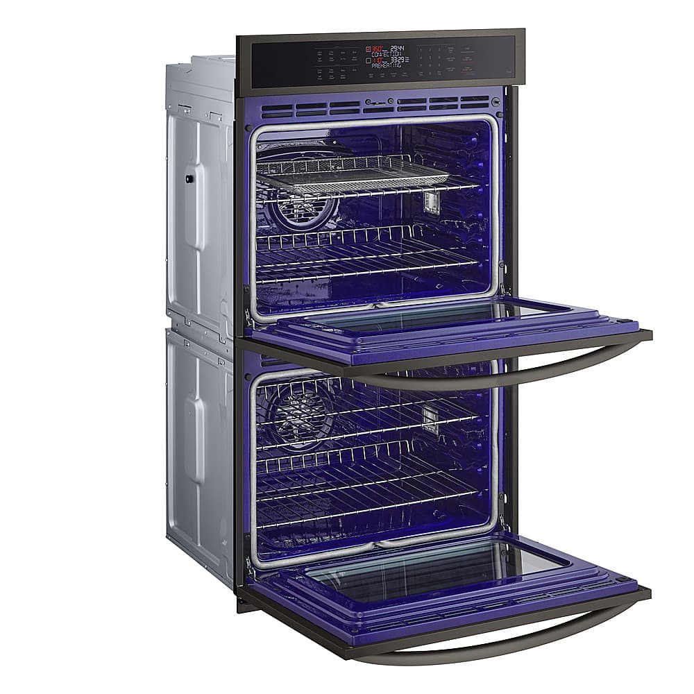 Alt View 11. LG - 30" Smart Built-In Electric Convection Double Wall Oven with Air Fry - Black Stainless Steel.