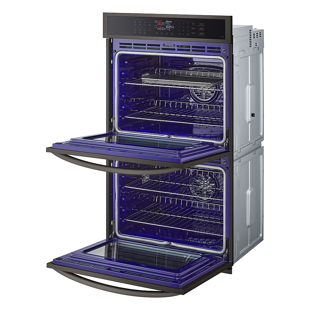 Alt View 12. LG - 30" Smart Built-In Electric Convection Double Wall Oven with Air Fry - Black Stainless Steel.