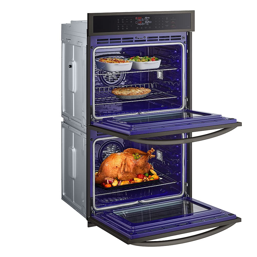 Alt View 15. LG - 30" Smart Built-In Electric Convection Double Wall Oven with Air Fry - Black Stainless Steel.