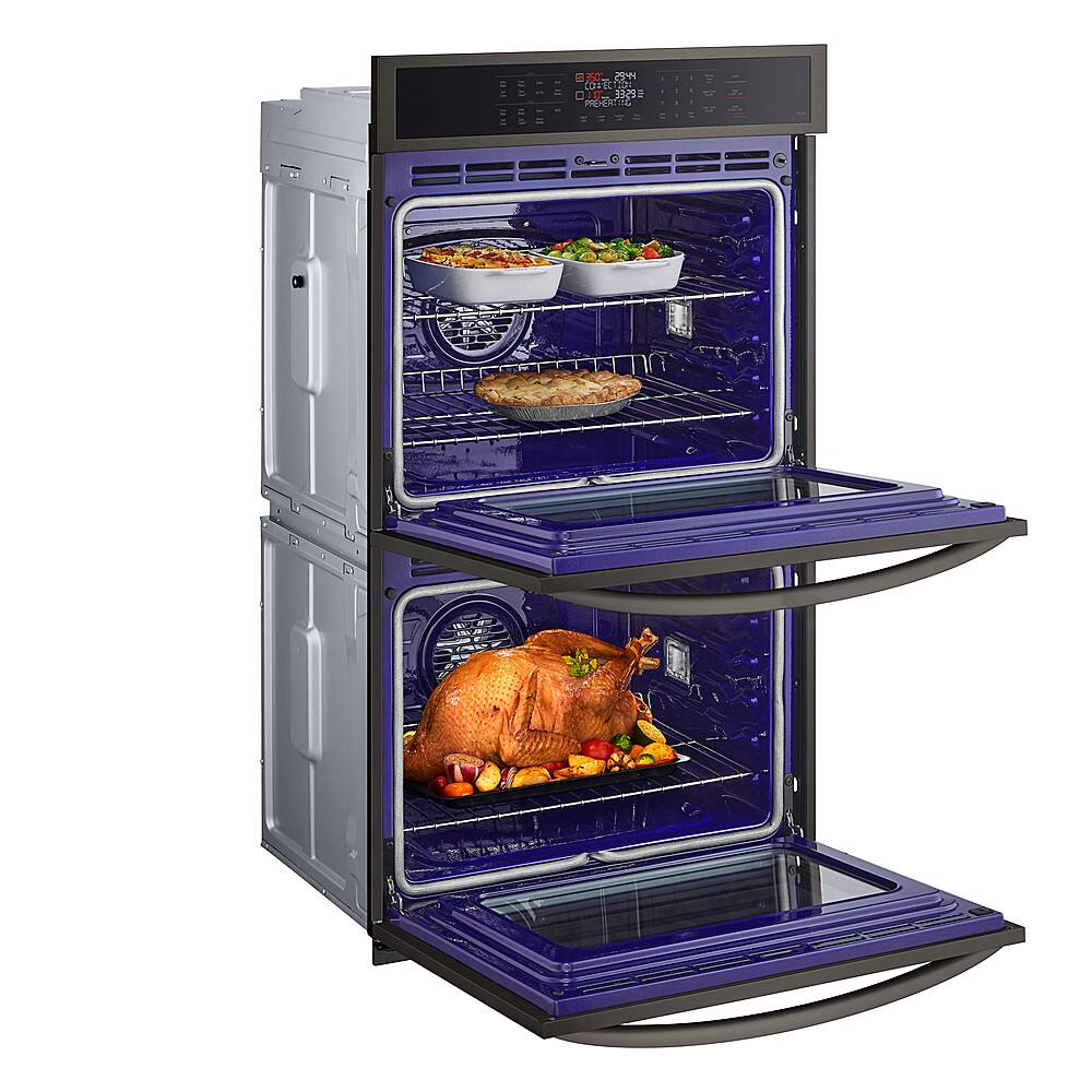 Alt View 15. LG - 30" Smart Built-In Electric Convection Double Wall Oven with Air Fry - Black Stainless Steel.