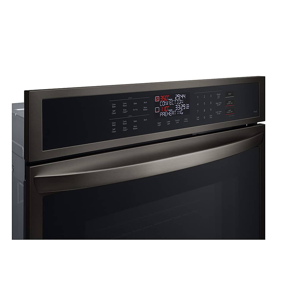 Alt View 18. LG - 30" Smart Built-In Electric Convection Double Wall Oven with Air Fry - Black Stainless Steel.