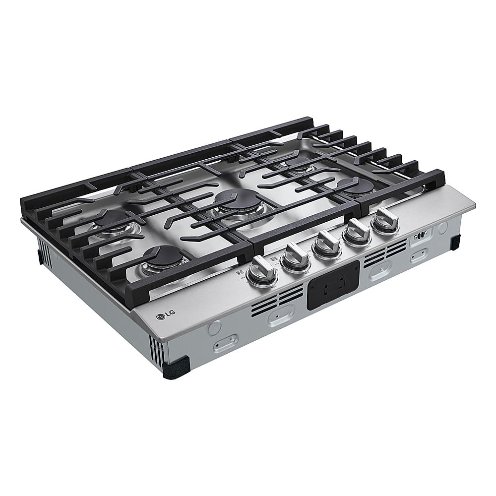 Alt View 11. LG - 30" Built-In Gas Cooktop with 5 Burners and EasyClean - Stainless Steel.
