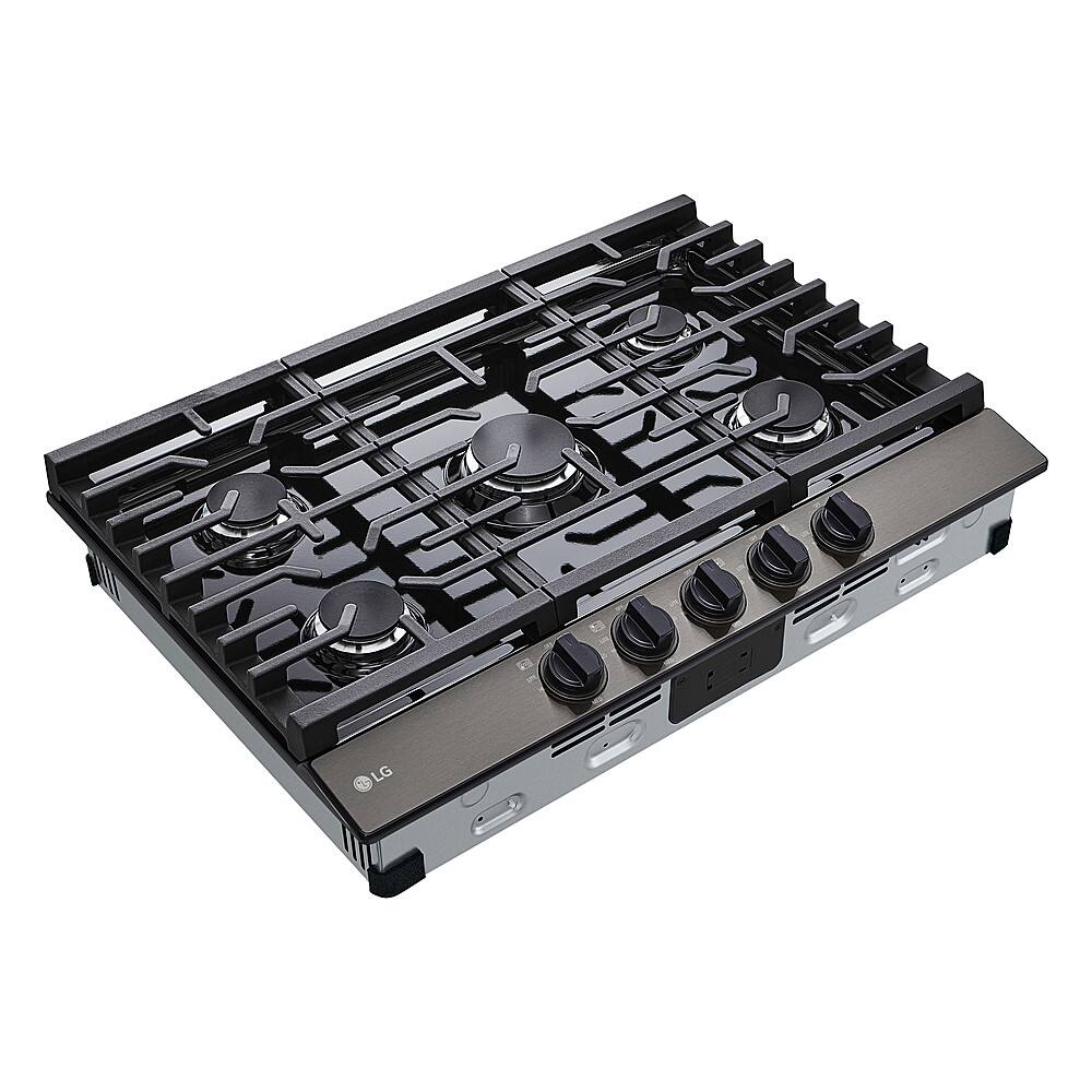 Alt View 13. LG - 30" Built-In Gas Cooktop with 5 Burners and EasyClean - Black Stainless Steel.