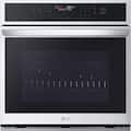 LG - 30" 4.7 Cu. Ft. Built-In Single Electric Convection Smart Wall Oven with Air Fry - Stainless Steel
