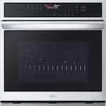 LG - 30" Smart Built-In Single Electric Convection Wall Oven with Air Fry - Stainless Steel