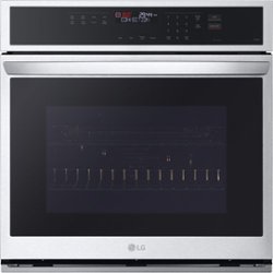 LG - 30" Built-In Single Electric Convection Wall Oven with Air Fry - Stainless Steel - Front_Zoom