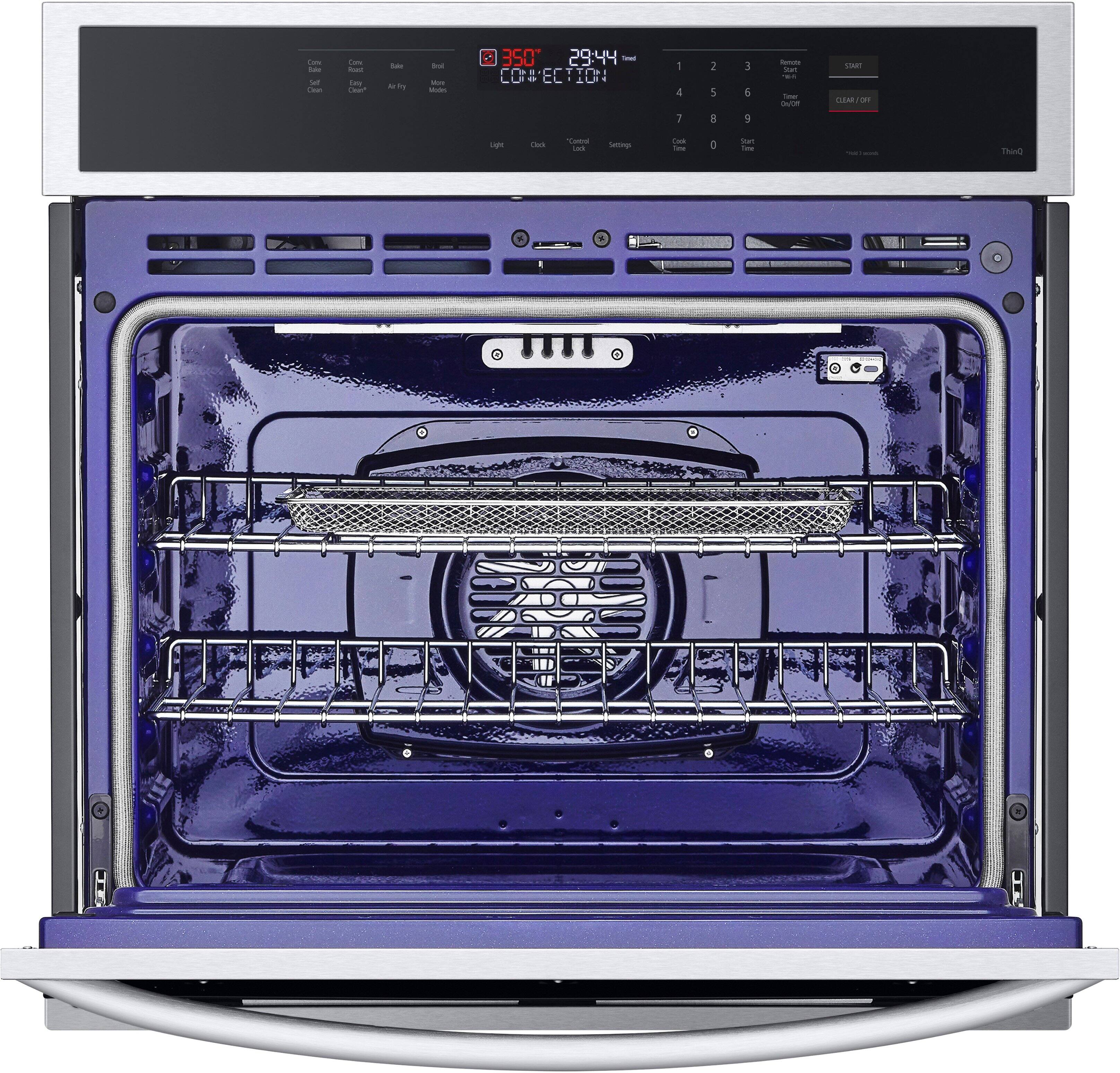 Alt View 13. LG - 30" Smart Built-In Single Electric Convection Wall Oven with Air Fry - Stainless Steel.