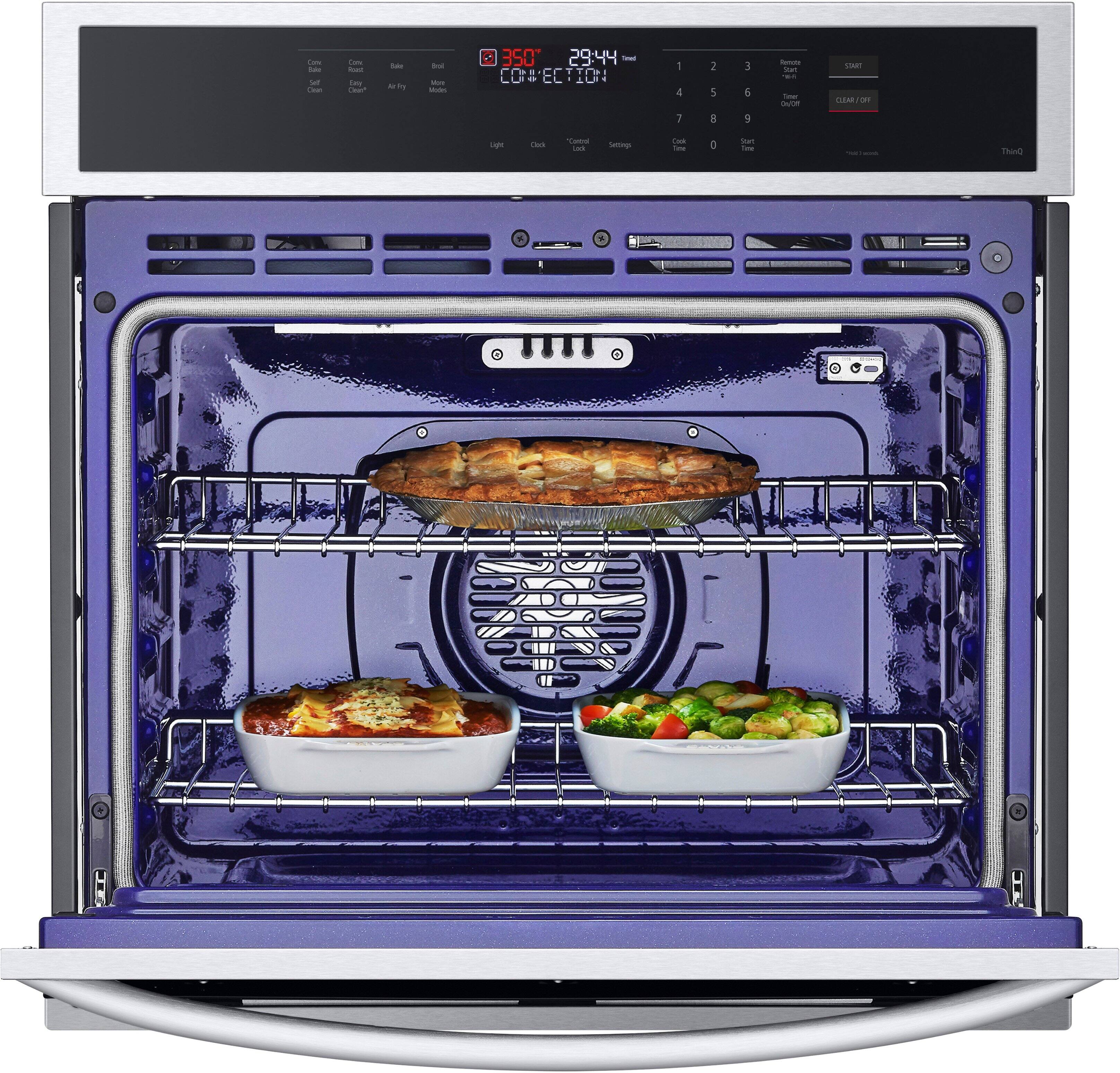 Alt View 15. LG - 30" Smart Built-In Single Electric Convection Wall Oven with Air Fry - Stainless Steel.