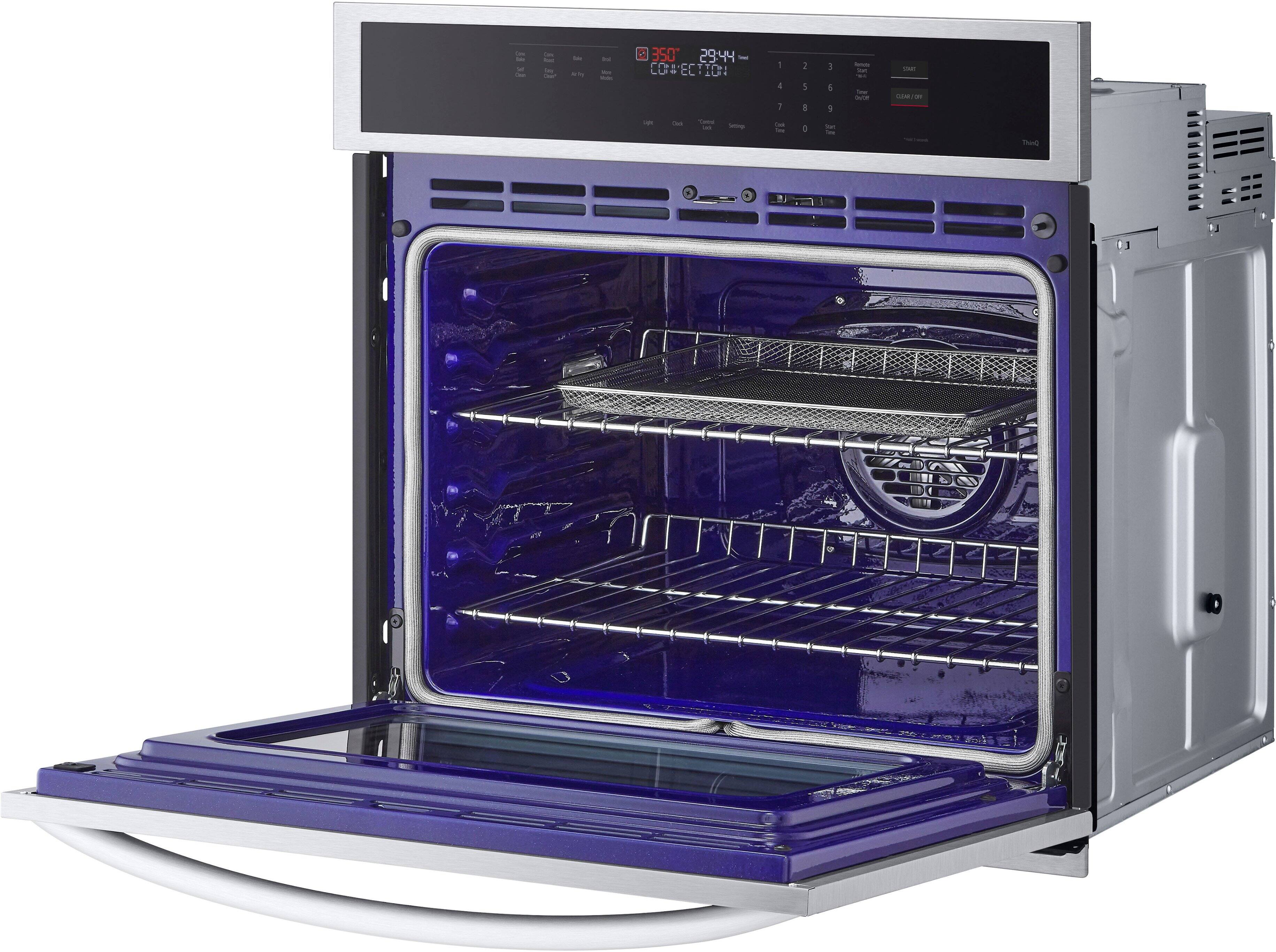 Alt View 16. LG - 30" Smart Built-In Single Electric Convection Wall Oven with Air Fry - Stainless Steel.