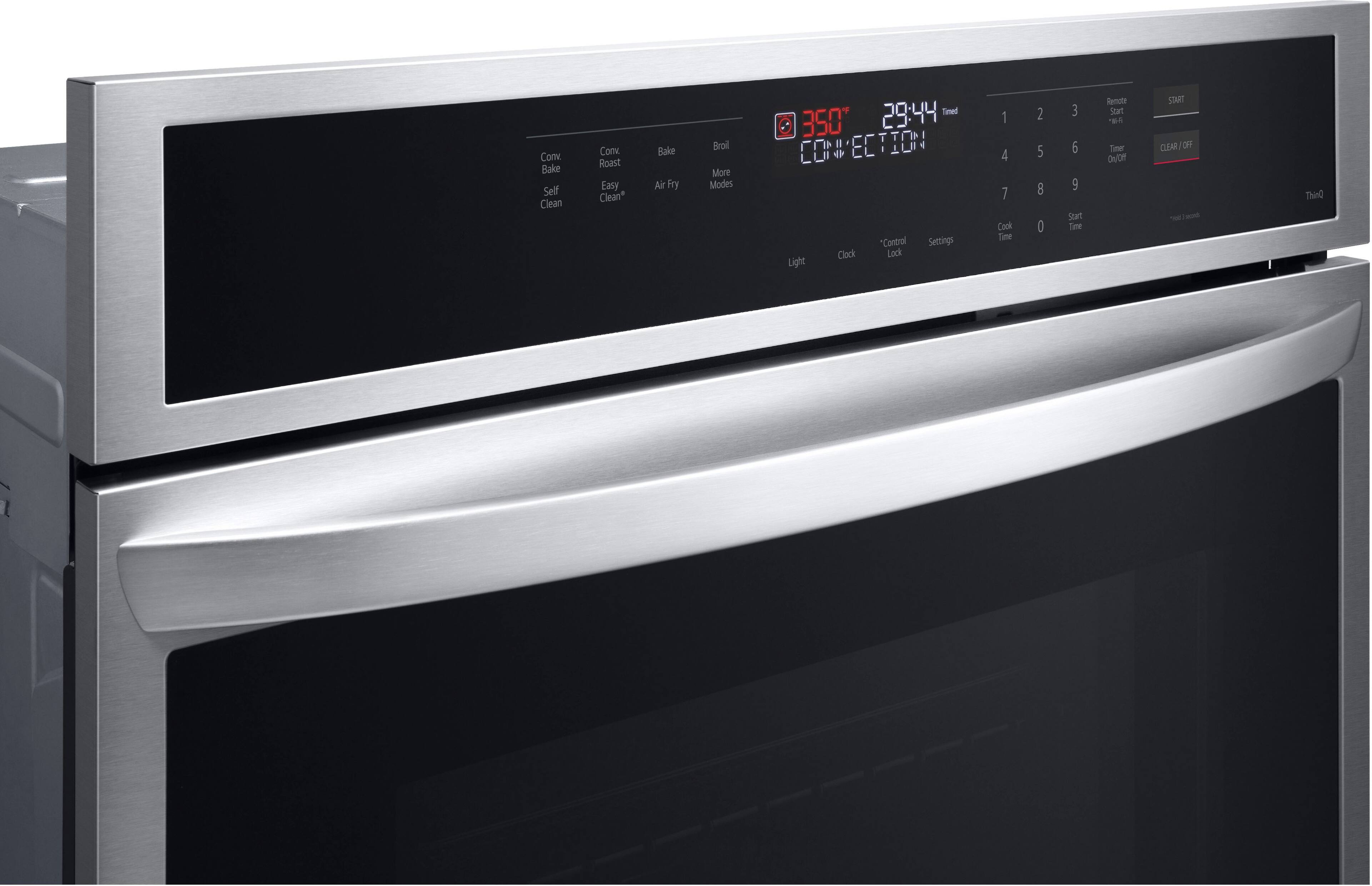 Alt View 17. LG - 30" Smart Built-In Single Electric Convection Wall Oven with Air Fry - Stainless Steel.