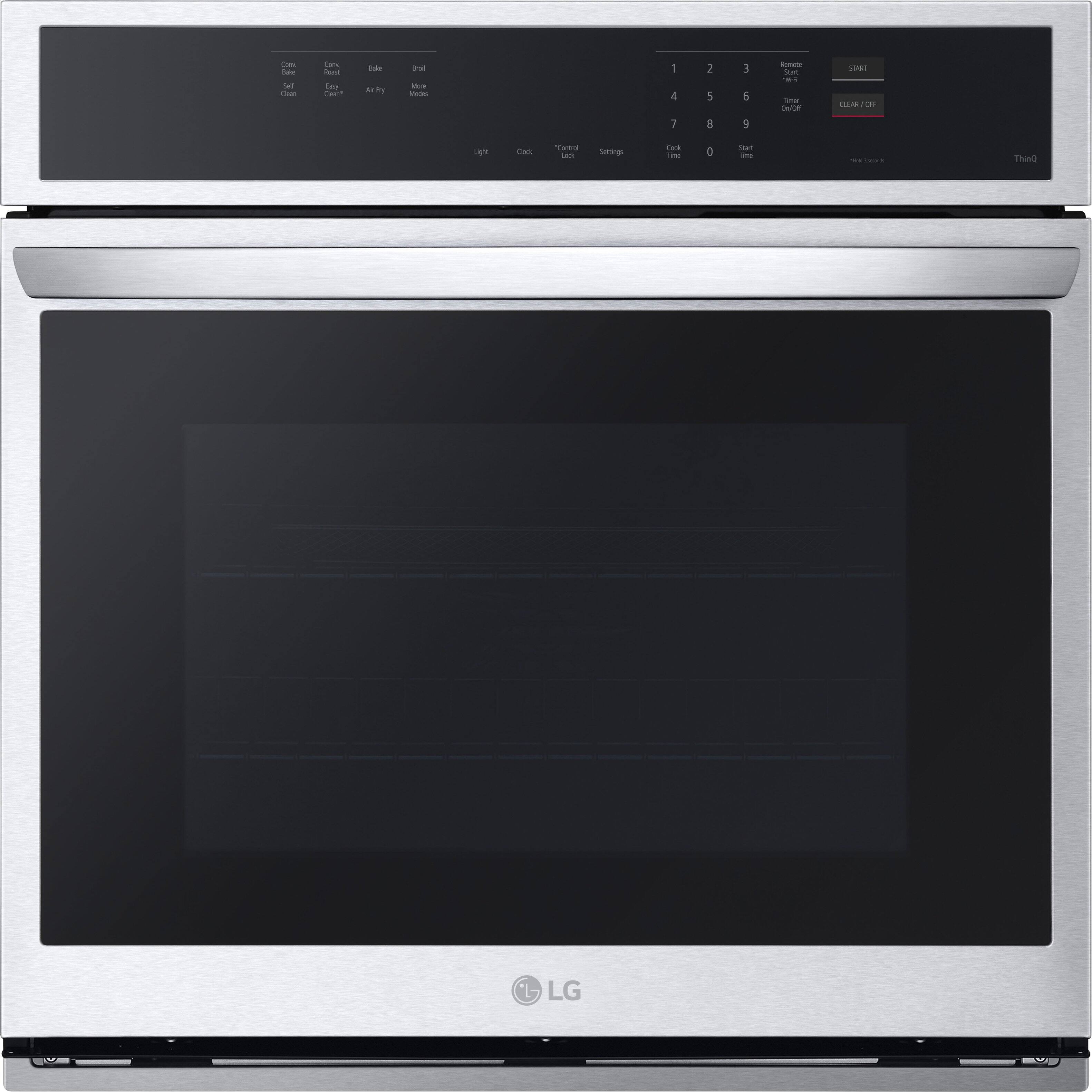 Alt View 11. LG - 30" Smart Built-In Single Electric Convection Wall Oven with Air Fry - Stainless Steel.