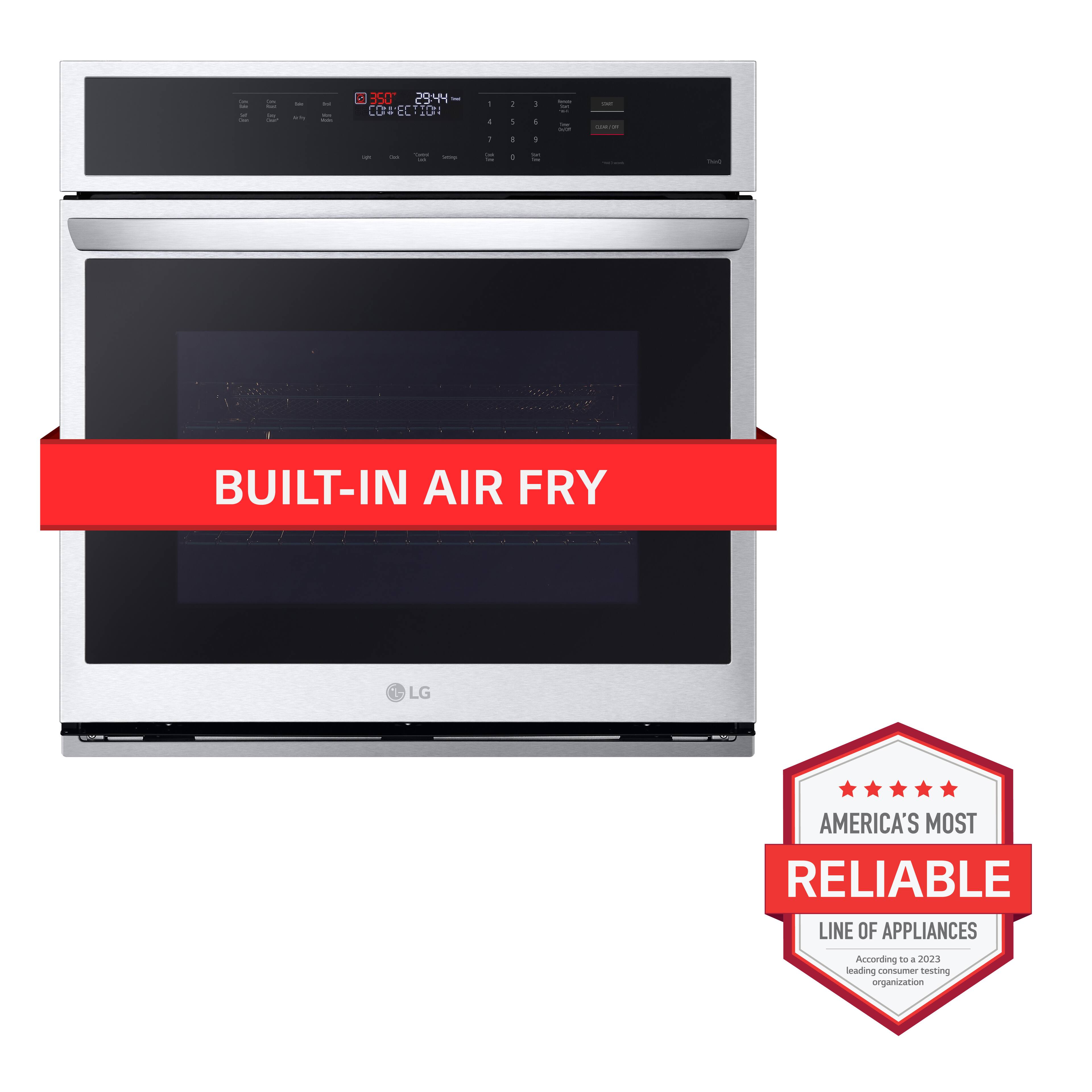 Built-in Air Fry LG America's Most Reliable Line of Appliances According to J.D. Power 2023.