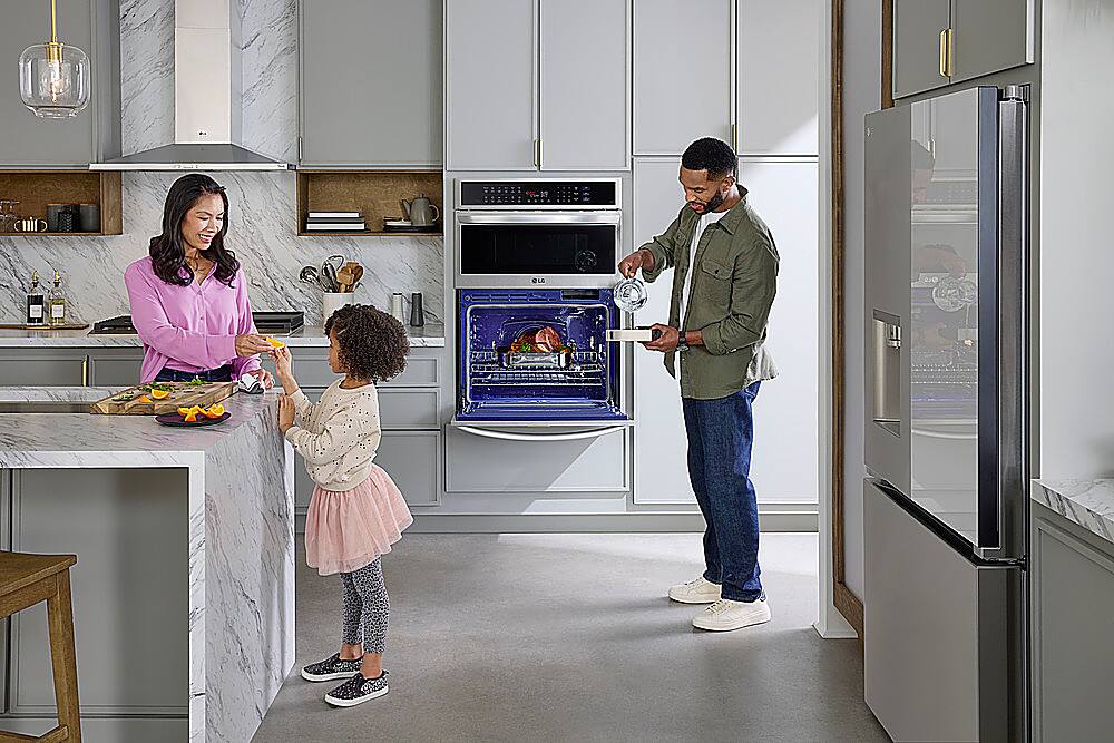 Alt View 29. LG - 36" Built-In Smart Gas Cooktop with 5 Burners and EasyClean - Stainless Steel.