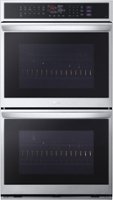 LG - 30" Built-In Electric Double Wall Oven with Steam Sous Vide - Stainless Steel - Front_Zoom