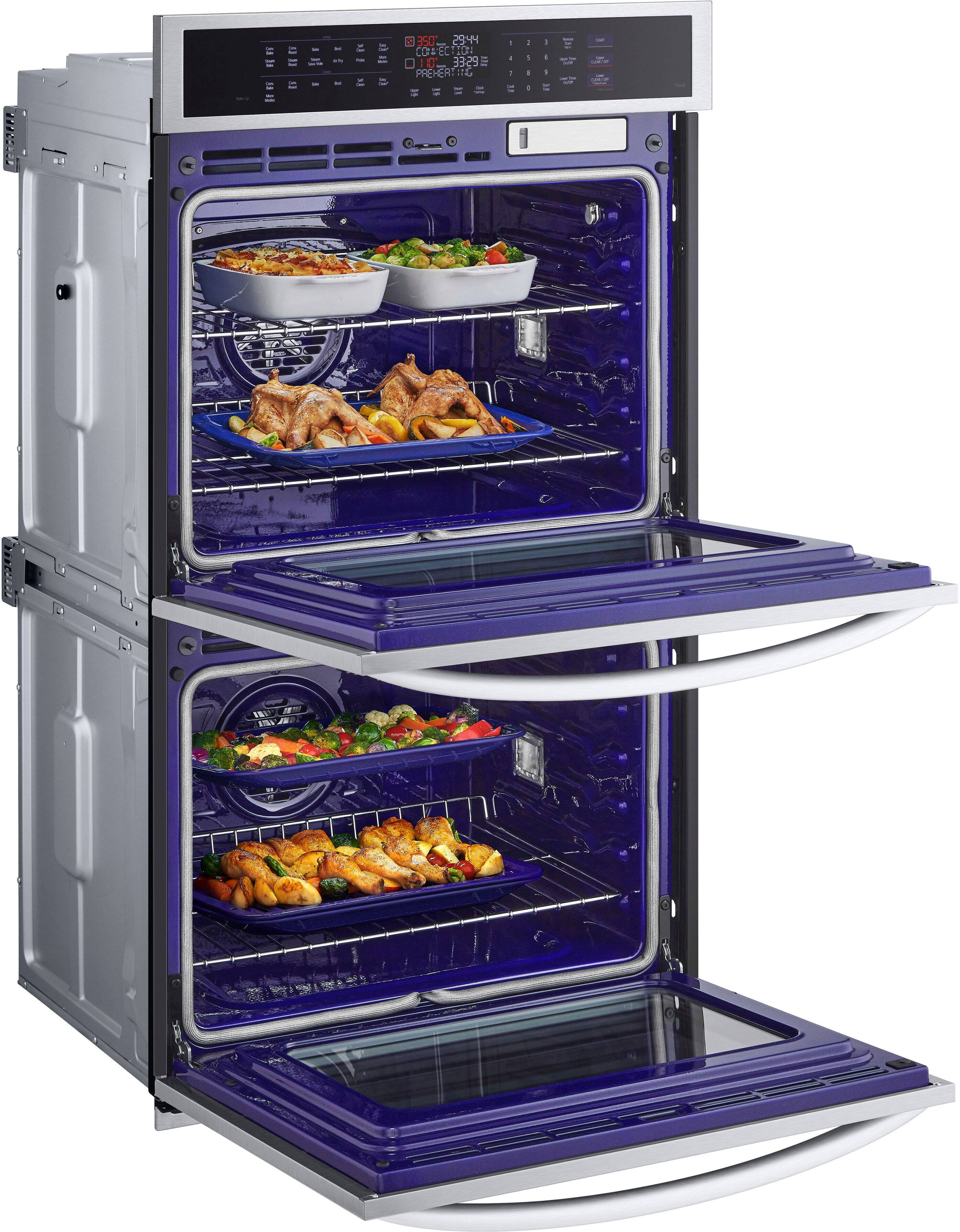 Alt View 13. LG - 30" Built-In Electric Double Wall Oven with Steam Sous Vide - Stainless Steel.