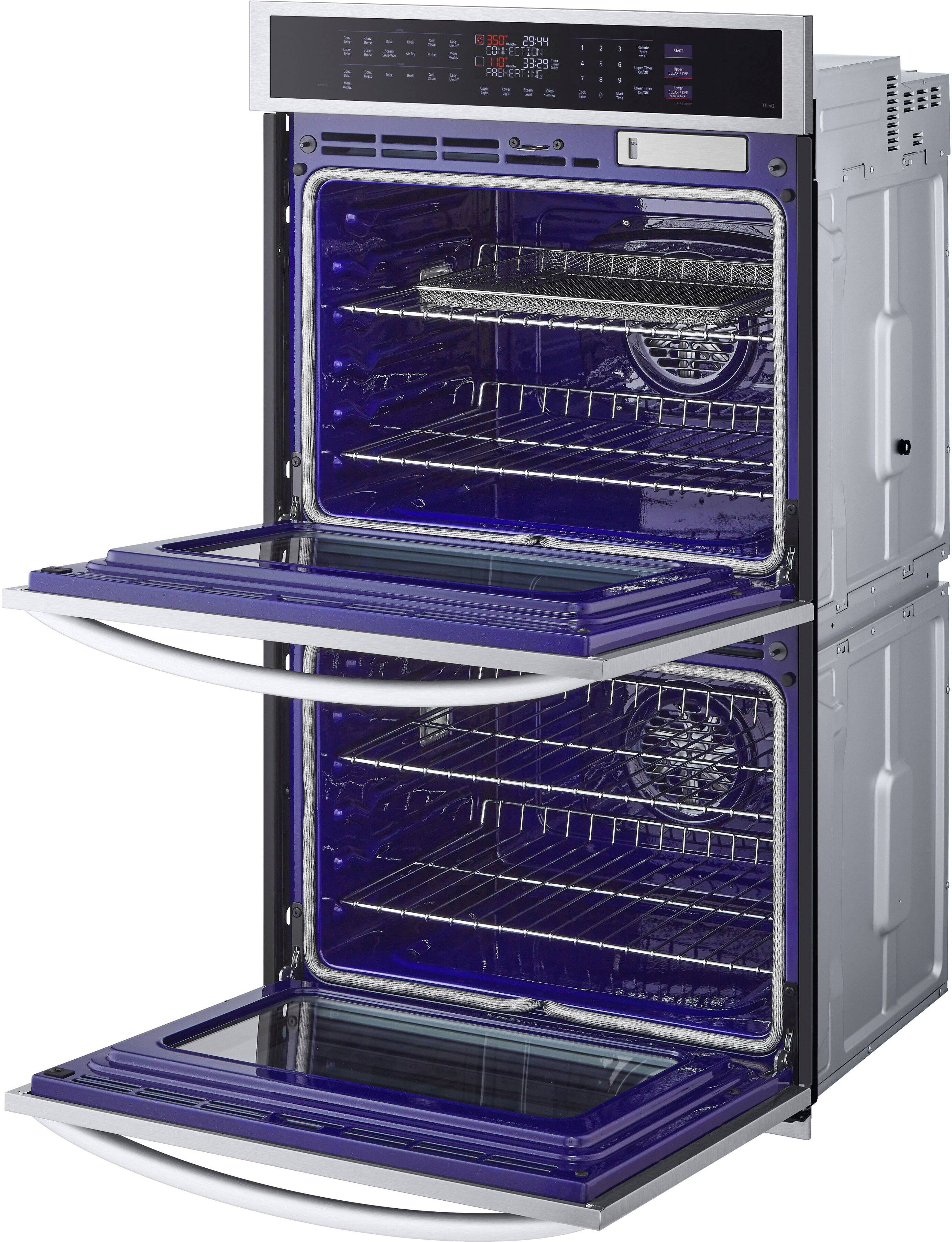 Alt View 15. LG - 30" Built-In Electric Double Wall Oven with Steam Sous Vide - Stainless Steel.