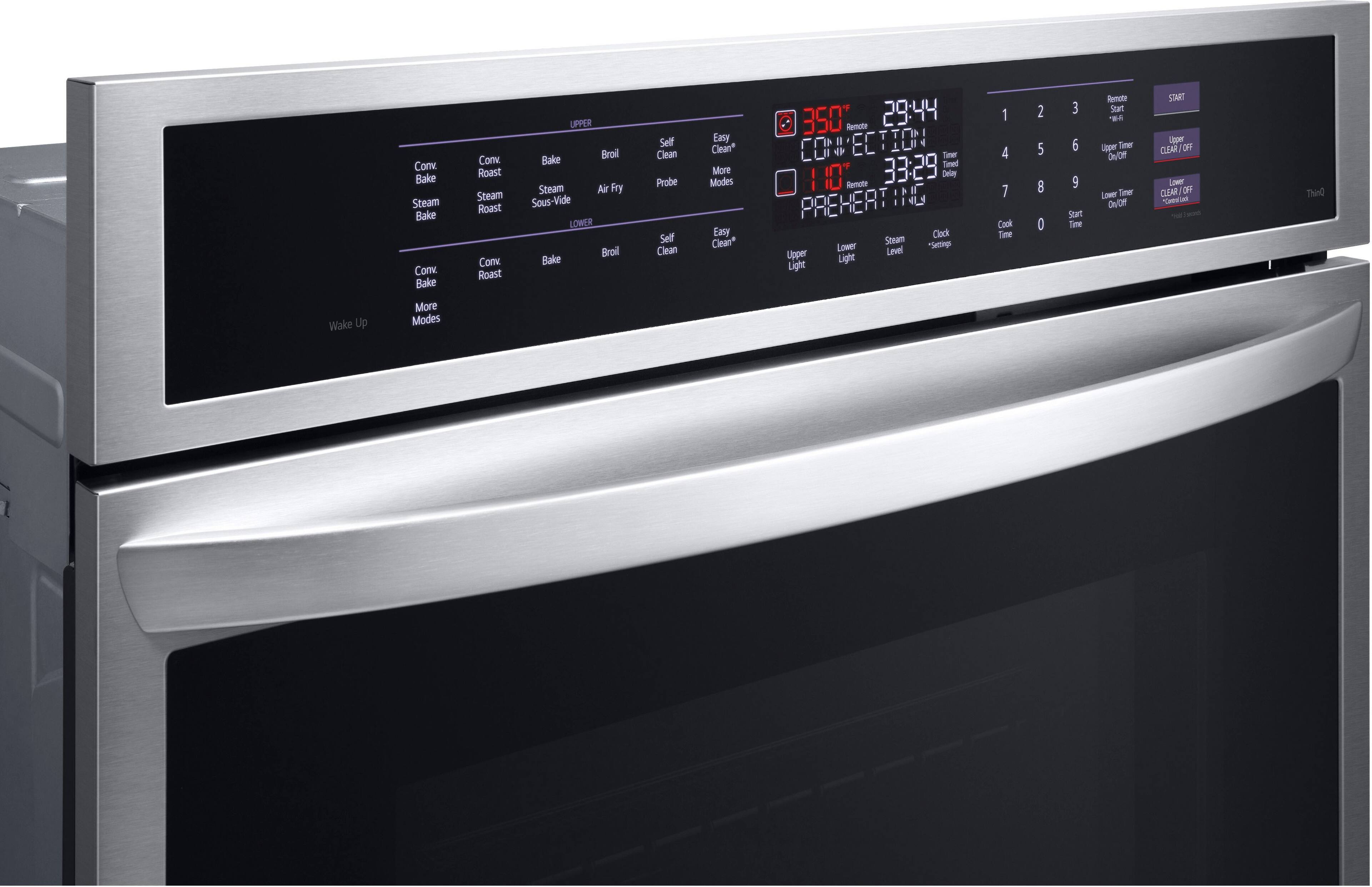 Alt View 16. LG - 30" Built-In Electric Double Wall Oven with Steam Sous Vide - Stainless Steel.