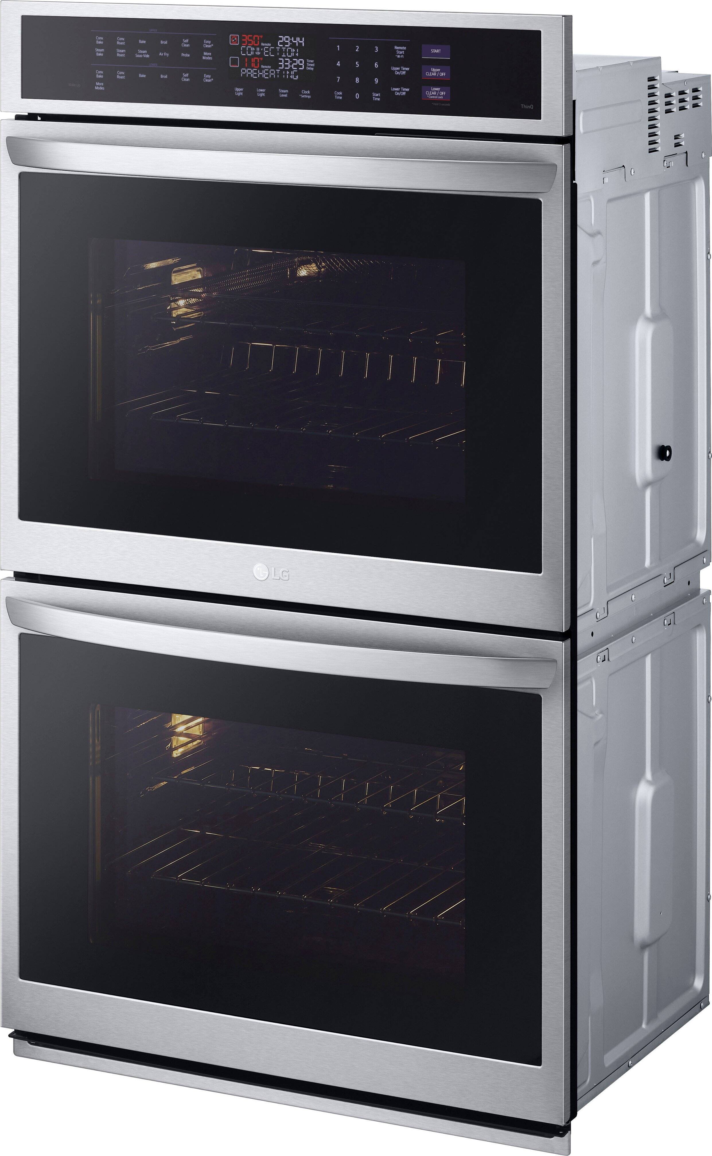 LG 30" Smart BuiltIn Electric Double Wall Oven with Steam Sous Vide