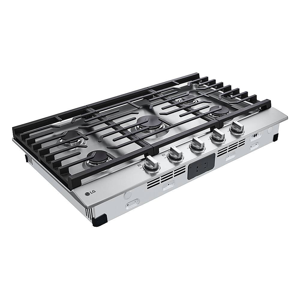 Alt View 13. LG - 36" Built-In Gas Cooktop with 5 Burners and EasyClean - Stainless Steel.