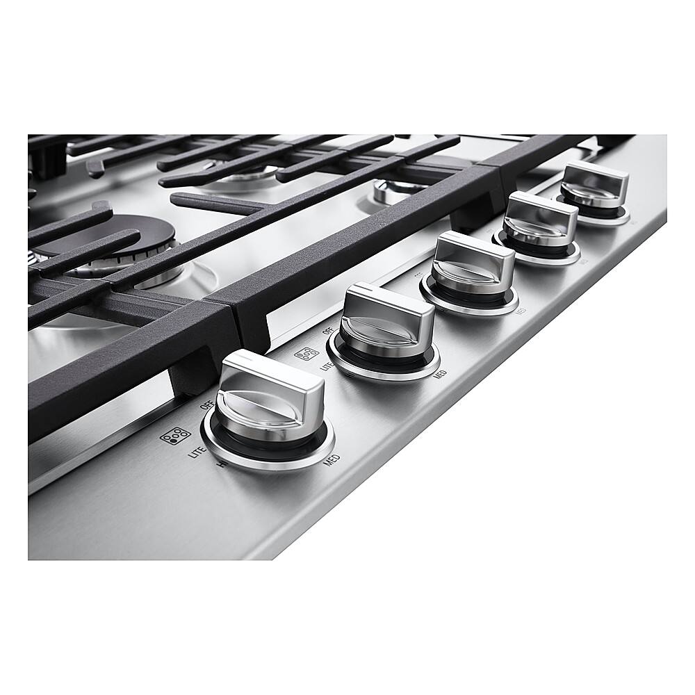 Alt View 16. LG - 36" Built-In Gas Cooktop with 5 Burners and EasyClean - Stainless Steel.
