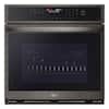 Front. LG - 30" Smart Built-In Single Electric Convection Wall Oven with Air Fry - Black Stainless Steel.