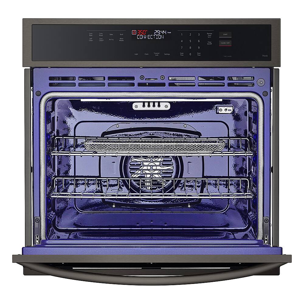 Alt View 12. LG - 30" Smart Built-In Single Electric Convection Wall Oven with Air Fry - Black Stainless Steel.